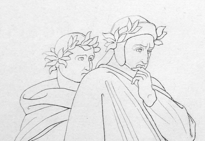 Illustration by Bonaventura Genelli for Dante's Divina Commedia (detail)